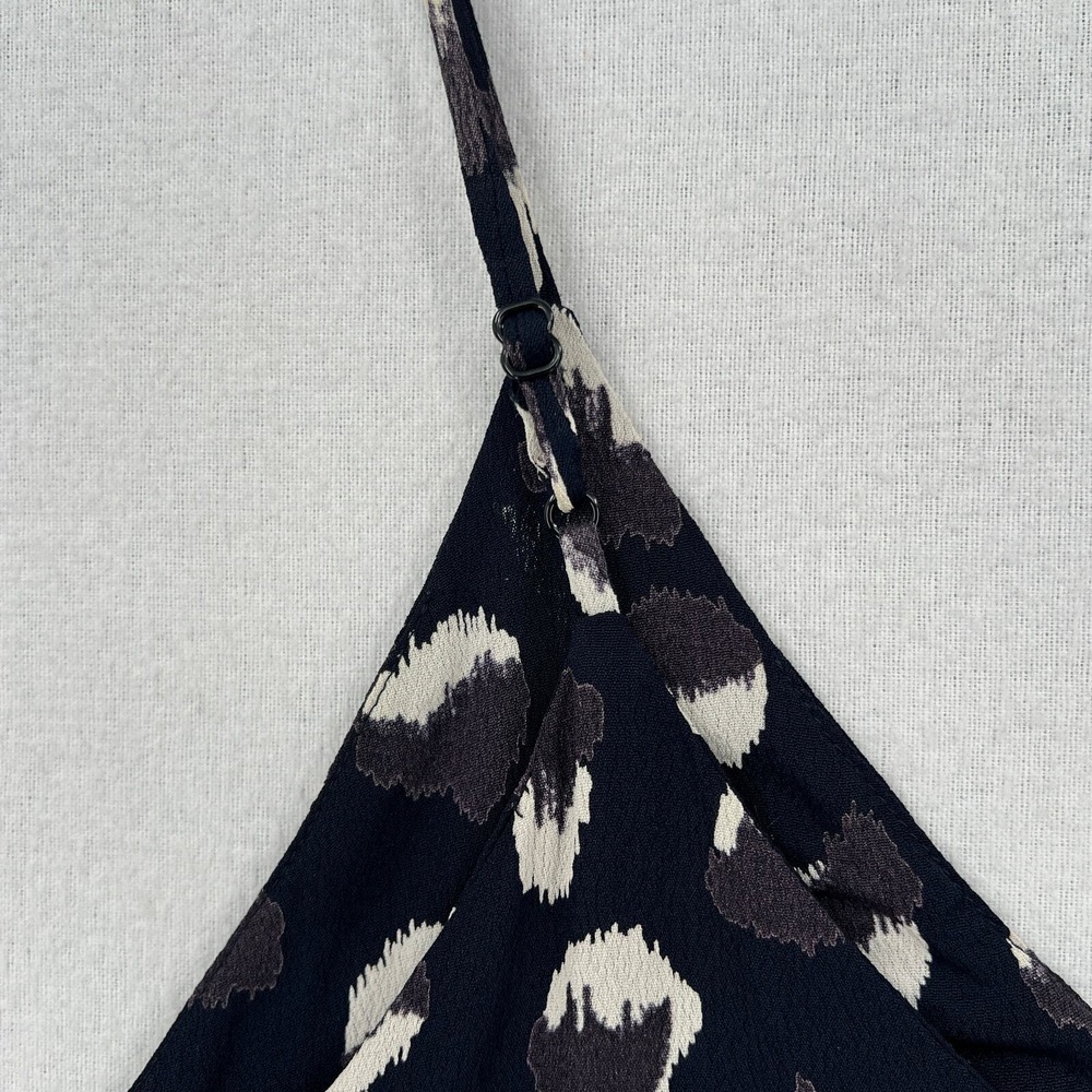 REFORMATION Eli 90s Mini Slip Dress Womens XS Black Gray Wild Child Animal Print - Picture 10 of 16
